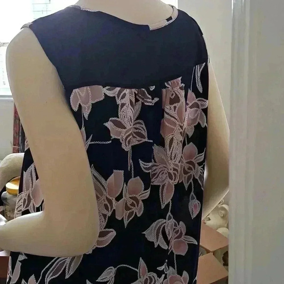 TOP BLOUSE BLUE AND PINK JSJ - Picture 6 of 7